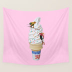 sweet shred pink Wall Tapestry Gallery Image 4