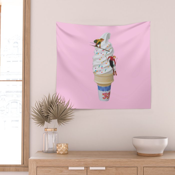 sweet shred pink Wall Tapestry Gallery Image 2
