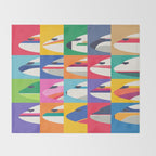 Retro Airline Nose Livery - USA Throw Blanket Gallery Image 2