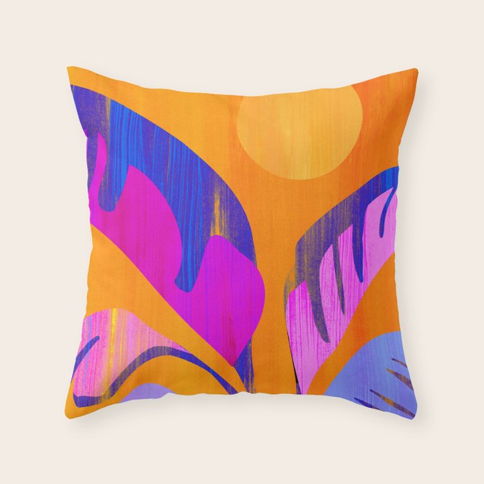 Mystic Tropics / Abstract Tropical Series Throw Pillow Gallery Image 1