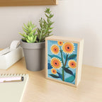 Sunflower Study in Sunny Yellow and Burnt Orange Mini Art Print Gallery Image 2