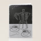 Minimalist Black And White Coffee Cups Stationery Card Gallery Image 2