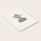 Wildflower bouquet in vase illustration - pantone brown mocha mousse Notebook Gallery Image 2