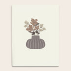 Wildflower bouquet in vase illustration - pantone brown mocha mousse Notebook Gallery Image 4