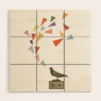 Pigeon Radio Wood Wall Art Gallery Image 1