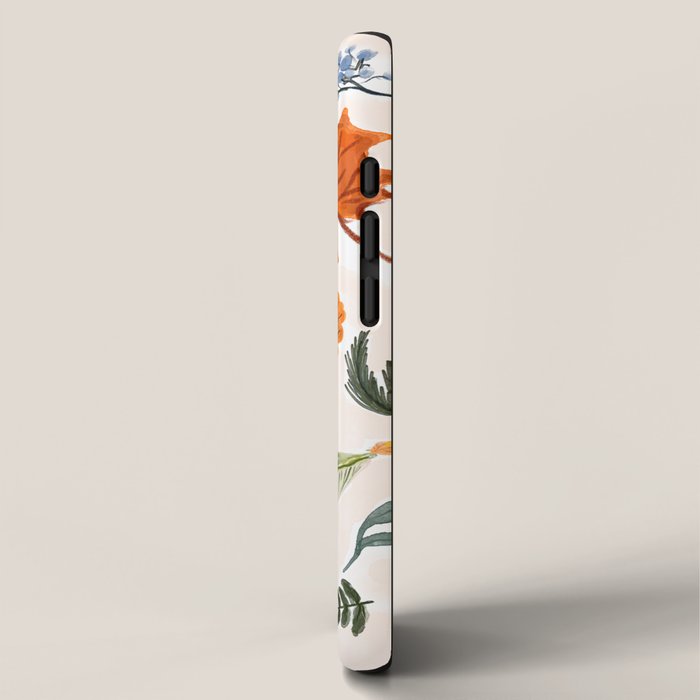 Whimsical Autumn Butterfly with Mushrooms and Leaves iPhone Case Gallery Image 2