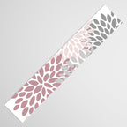 Floral Pattern, Pink, Gray and White Table Runner Gallery Image 3