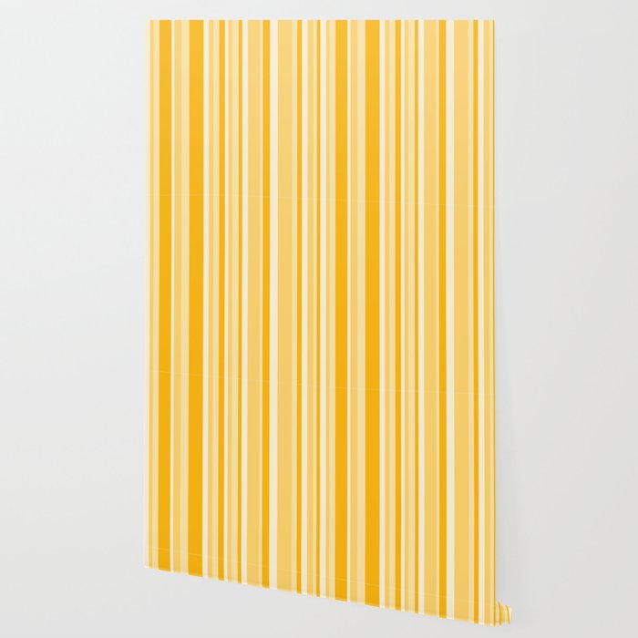 Classic Stripes XXII - Golden Sunshine Yellow Wallpaper Gallery Image 2