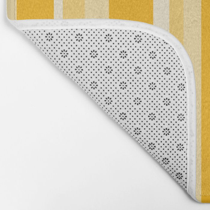 Classic Stripes XXII - Golden Sunshine Yellow Bath Mat Gallery Image 2