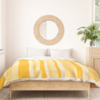 Classic Stripes XXII - Golden Sunshine Yellow Duvet Cover Gallery Image 3