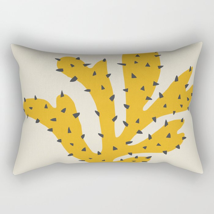 Matisse Inspired Yellow Shape Rectangular Pillow Gallery Image 1