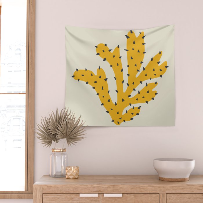 Matisse Inspired Yellow Shape Wall Tapestry Gallery Image 2