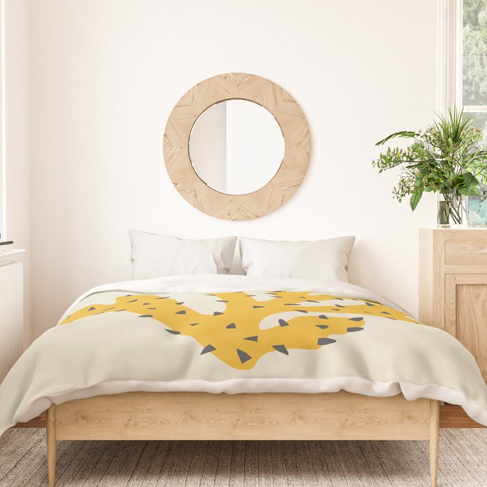 Matisse Inspired Yellow Shape Duvet Cover Gallery Image 3
