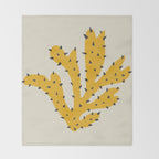 Matisse Inspired Yellow Shape Throw Blanket Gallery Image 2