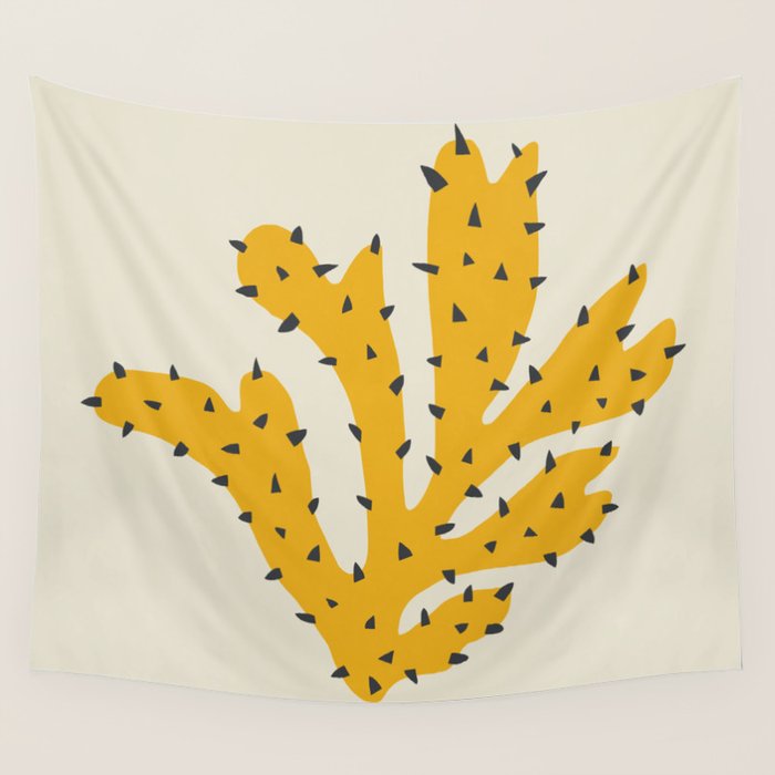 Matisse Inspired Yellow Shape Wall Tapestry Gallery Image 1