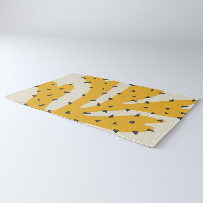 Matisse Inspired Yellow Shape Rug Gallery Image 3