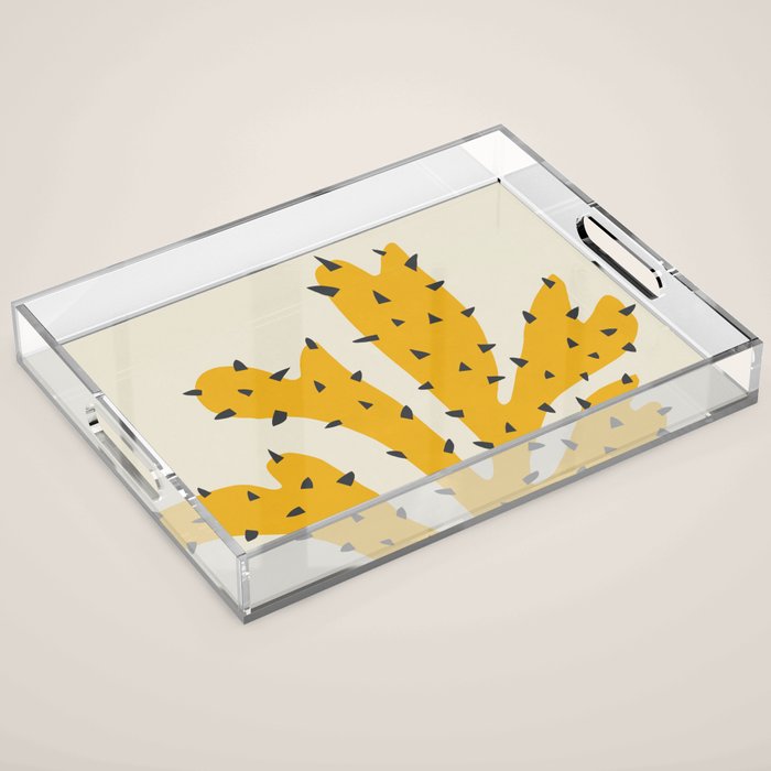 Matisse Inspired Yellow Shape Acrylic Tray Gallery Image 1