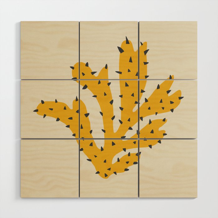 Matisse Inspired Yellow Shape Wood Wall Art Gallery Image 1