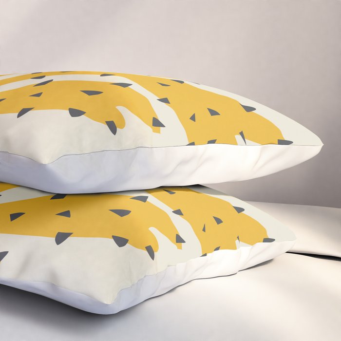 Matisse Inspired Yellow Shape Pillow Sham Gallery Image 3