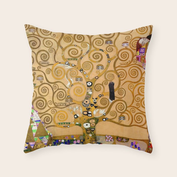 The Tree of life - Gustav Klimt Stoclet Frieze Throw Pillow Gallery Image 6