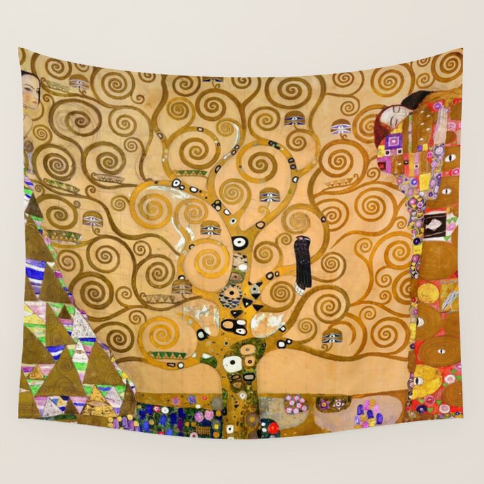 The Tree of life - Gustav Klimt Stoclet Frieze Wall Tapestry Gallery Image 4