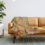 The Tree of life - Gustav Klimt Stoclet Frieze Throw Blanket Gallery Image 1