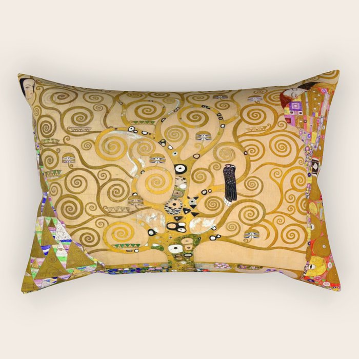 The Tree of life - Gustav Klimt Stoclet Frieze Rectangular Pillow Gallery Image 2