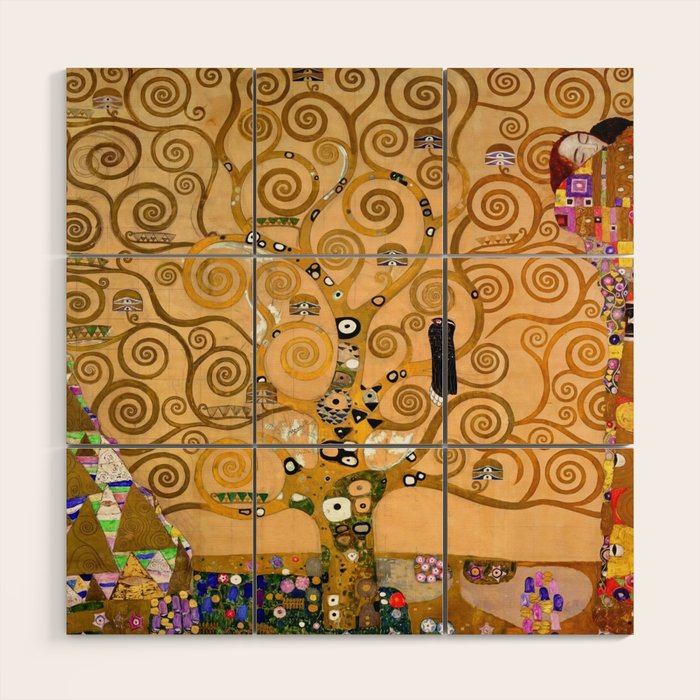 The Tree of life - Gustav Klimt Stoclet Frieze Wood Wall Art Gallery Image 1