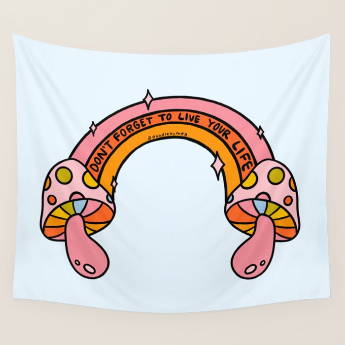 Don't Forget to Live Your Life Wall Tapestry Gallery Image 4