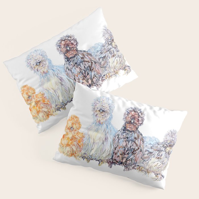 Silkie Chicken Huddle Pillow Sham Gallery Image 1