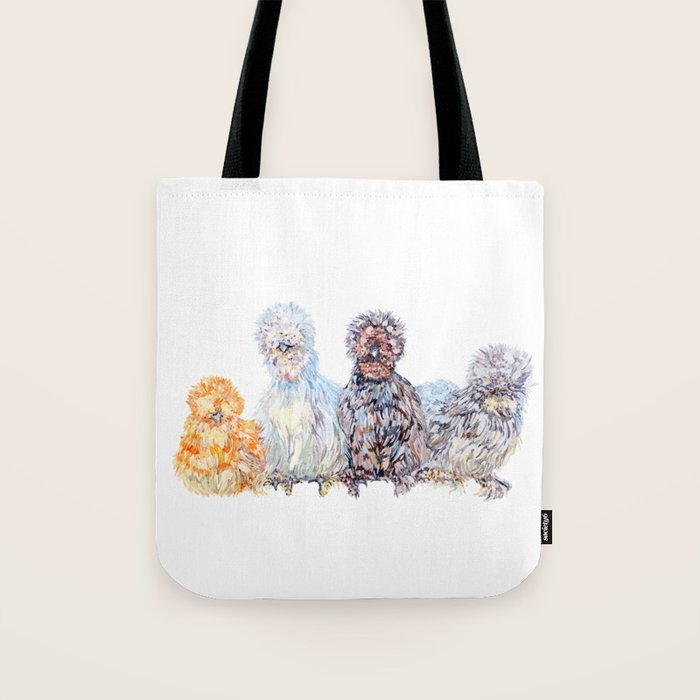 Silkie Chicken Huddle Tote Bag Gallery Image 1