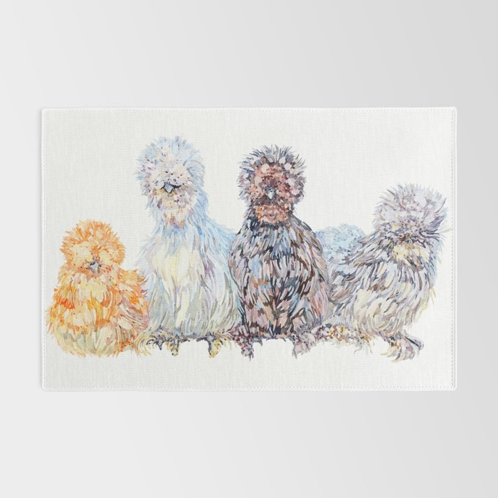 Silkie Chicken Huddle Rug Gallery Image 2