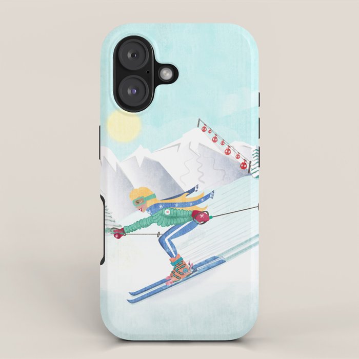 Skiing Girl iPhone Case Gallery Image 1