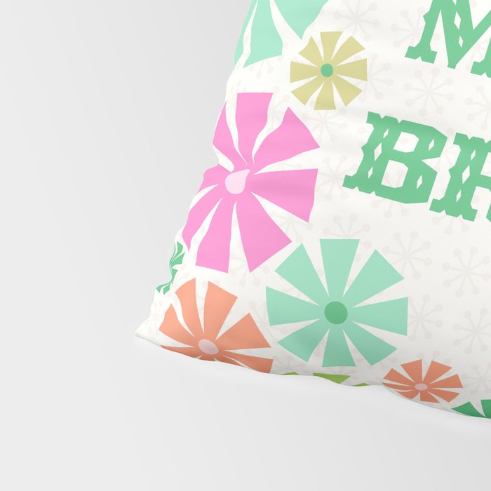Merry and Bright Christmas Wreath Pillow Sham Gallery Image 4