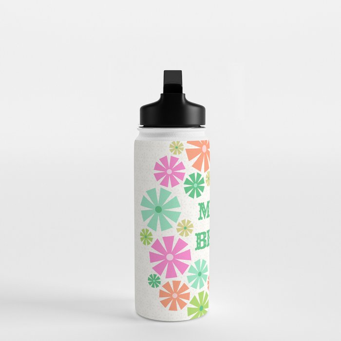 Merry and Bright Christmas Wreath Water Bottle Gallery Image 3