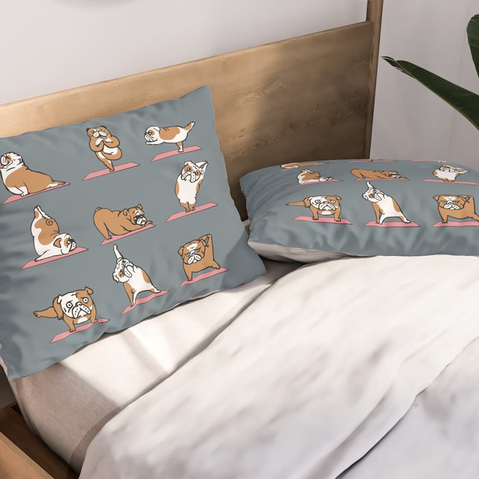 English Bulldog Yoga Pillow Sham Gallery Image 2