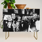 We Want Beer!  Men Protesting Against Prohibition black and white photography - photograph Credenza Gallery Image 1