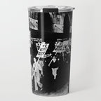We Want Beer!  Men Protesting Against Prohibition black and white photography - photograph Travel Mug Gallery Image 1