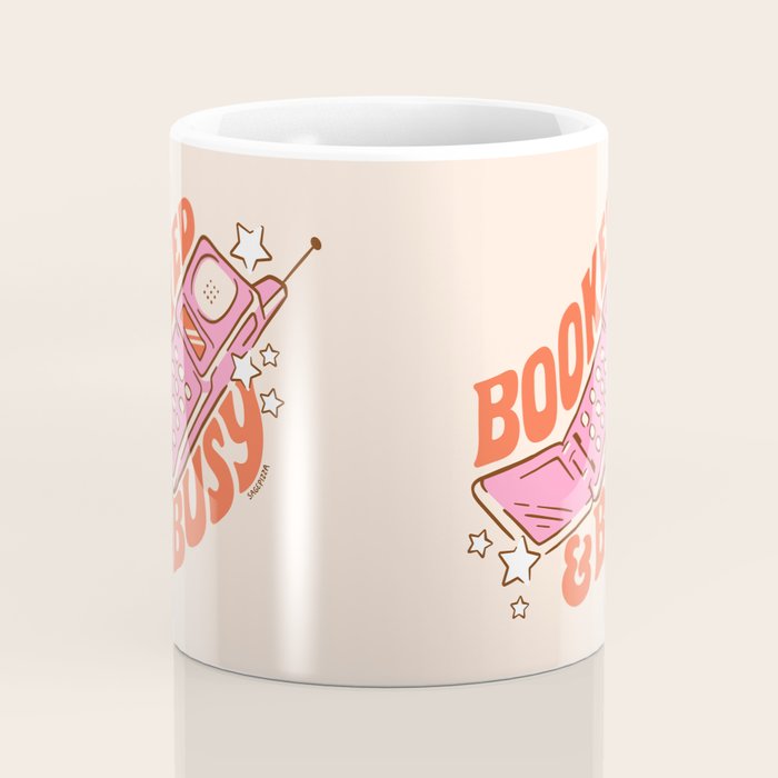 BOOKED AND BUSY (IN CREAM) Coffee Mug Gallery Image 4