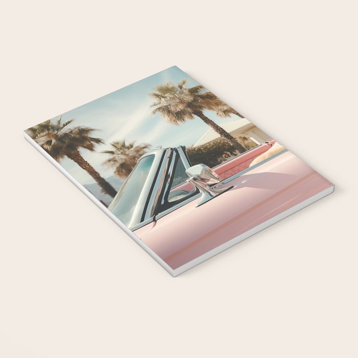 Cool Tiger in a pastel Cabrio in Palm Springs Notebook Gallery Image 3