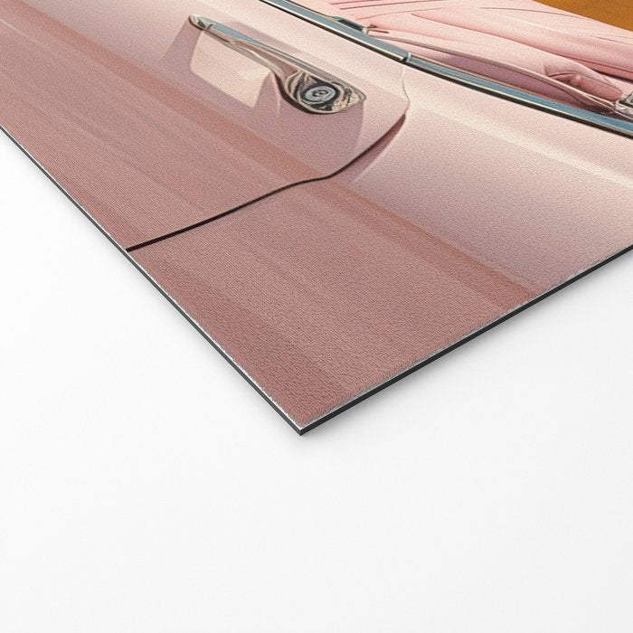 Cool Tiger in a pastel Cabrio in Palm Springs Welcome Mat Gallery Image 2
