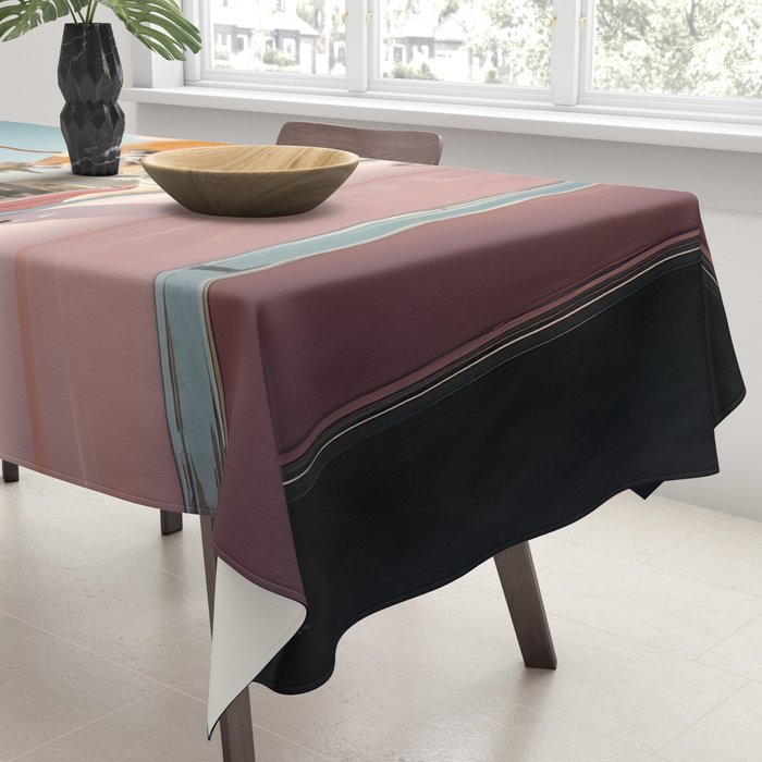 Cool Tiger in a pastel Cabrio in Palm Springs Tablecloth Gallery Image 3