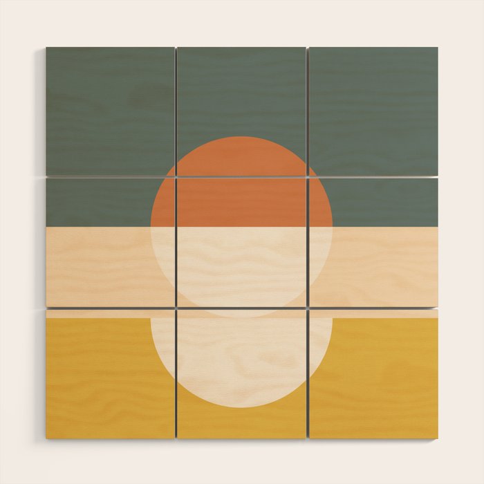 Abstract Geometric 02 Wood Wall Art Gallery Image 1