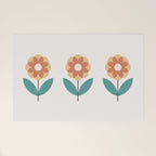 Retro Flower 2-1 Welcome Mat Gallery Image 1