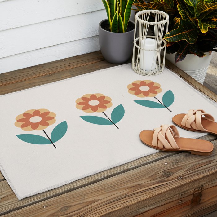 Retro Flower 2-1 Outdoor Rug Gallery Image 2