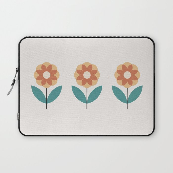 Retro Flower 2-1 Laptop Sleeve Gallery Image 1