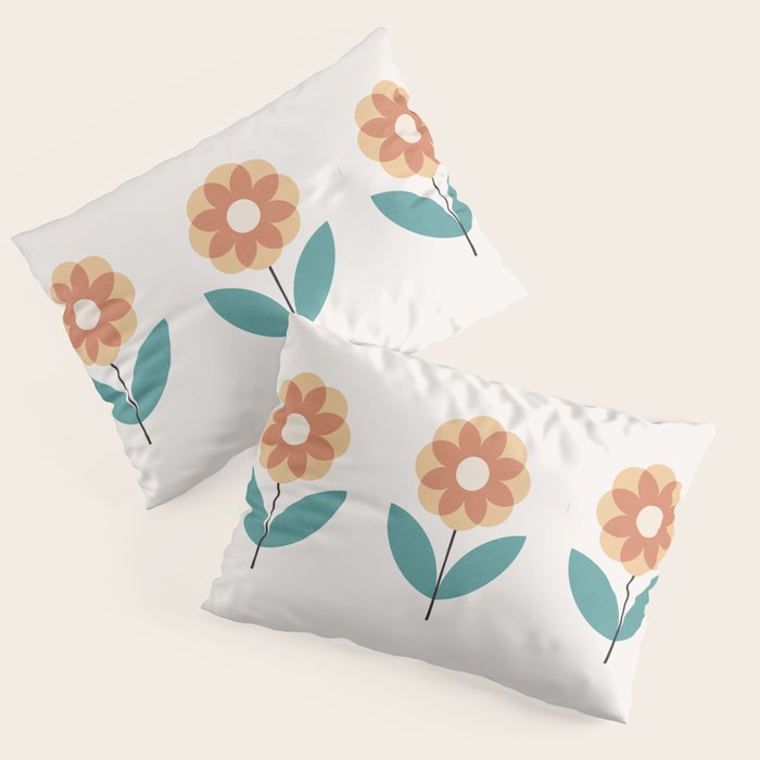 Retro Flower 2-1 Pillow Sham Gallery Image 1