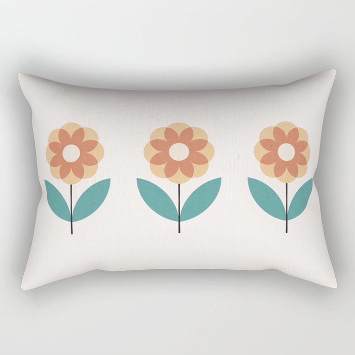 Retro Flower 2-1 Rectangular Pillow Gallery Image 2