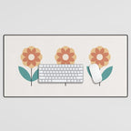Retro Flower 2-1 Desk Mat Gallery Image 1