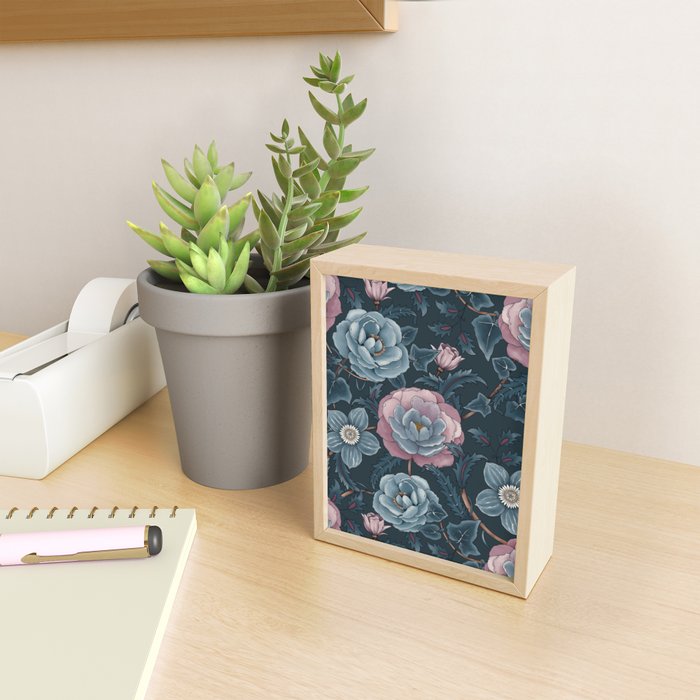 Dark Floral Elegance Mini Art Print Gallery Image 2